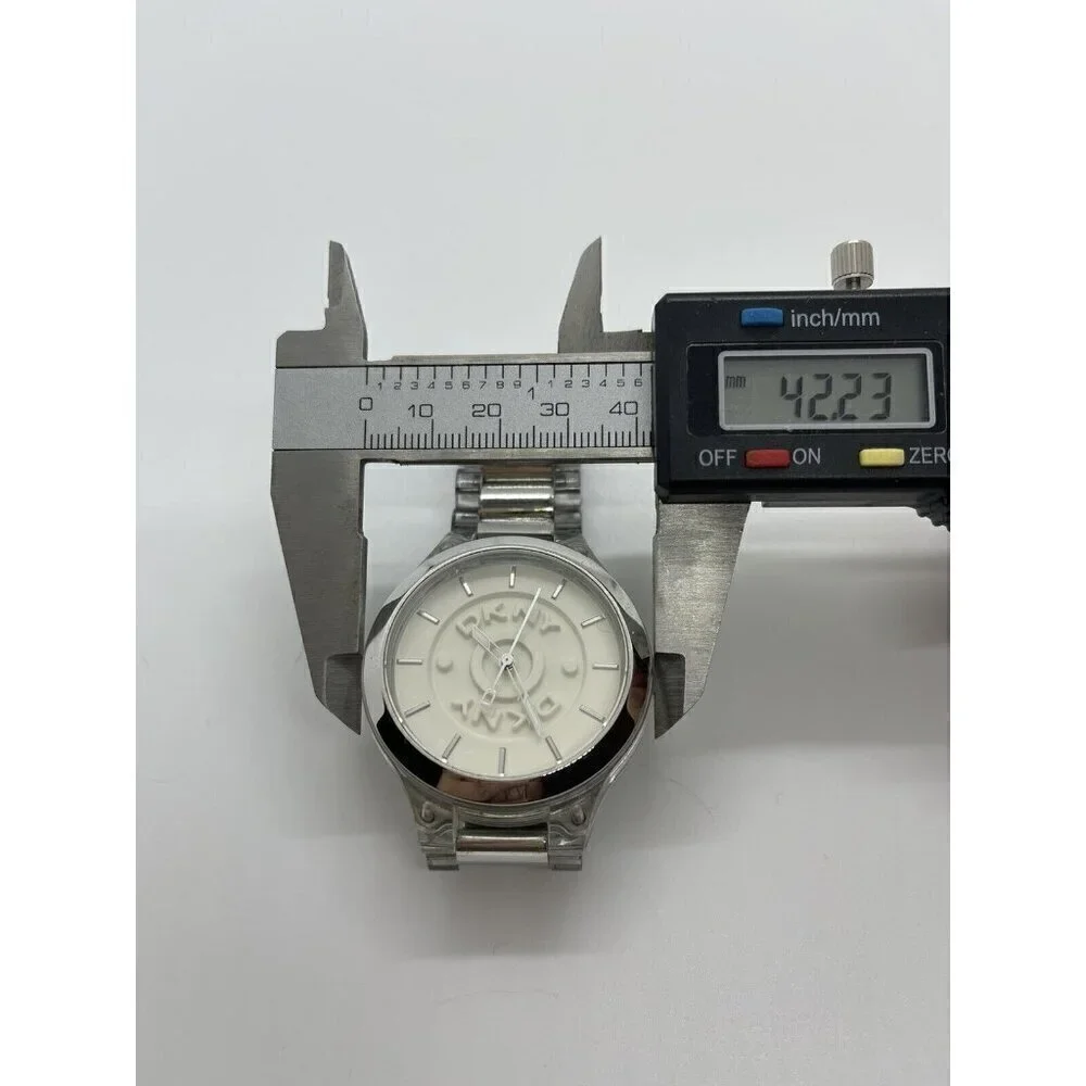 DKNY Two-Tone White Stainless Steel / Plastic Bracelet 50m Ladies Watch NY8167
